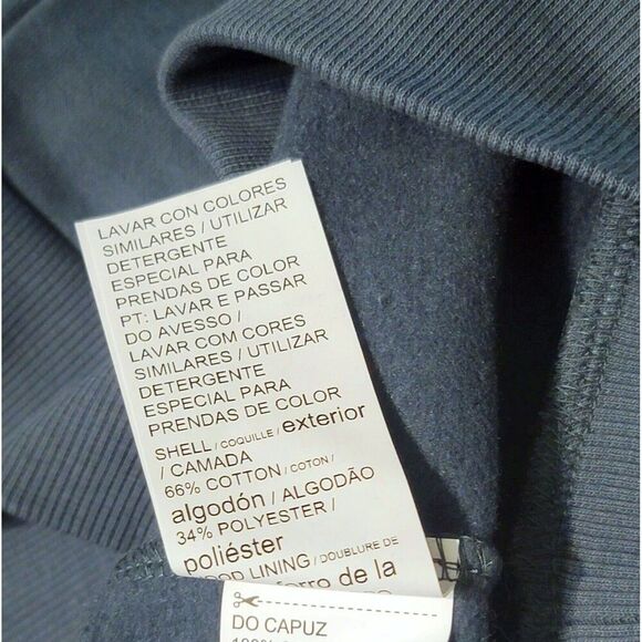 PUMA Men's L Modern Basics 22 Cotton Blend Pullover Hoodie Embroidered Blue NWT - Picture 4 of 10